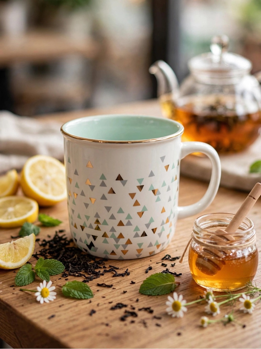 DAVIDsTEA Triangle Confetti Mug